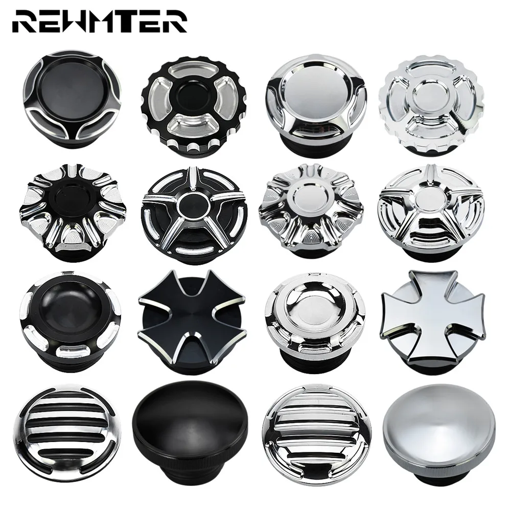 

Motorcycle CNC Aluminum Fuel Gas Tank Vented Decorative Oil Cap For Harley Touring Road King Softail Dyna Sportster XL 1200 883