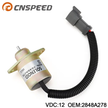

2848A278, 1457906 12V, Fuel Shutoff Stop Solenoid For CAT 246 Skid Steer