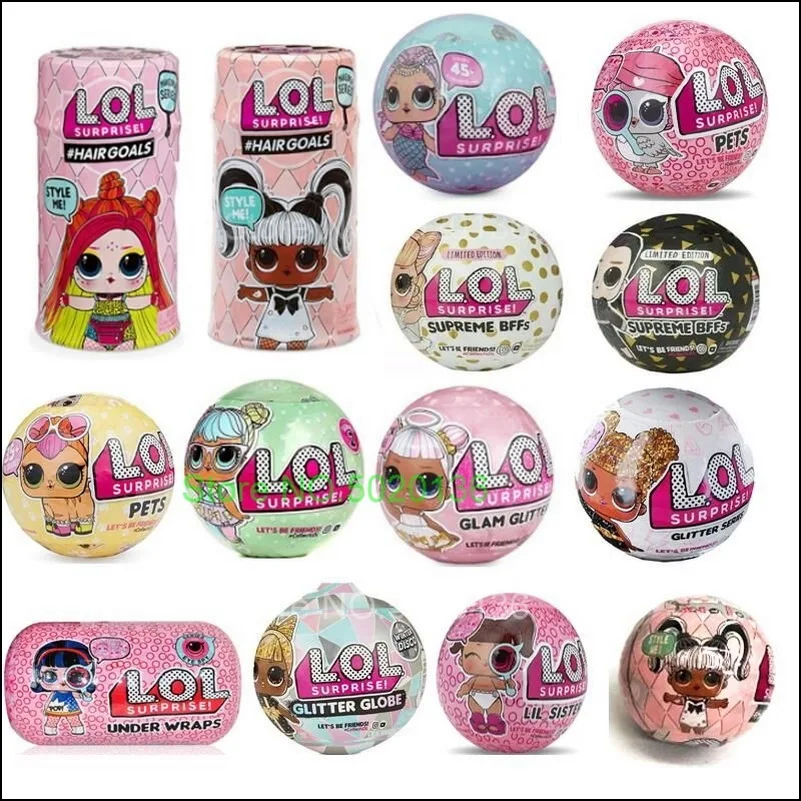 Offre Spéciale Disco dhiver grande L.O.L. Surprise soeur modèles LOLS poupée boîte aveugle jouets pour enfants bricolage enfants filles cadeau de noël
