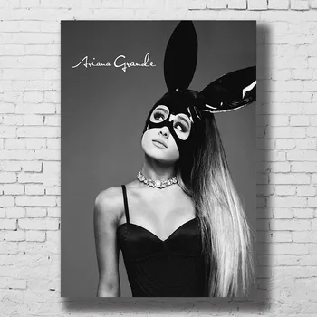 Cuadro en lienzo de Ariana Grande para sala de estar, carteles e impresiones en blanco y negro, arte de pared, cuadro moderno para decoración para sala de estar