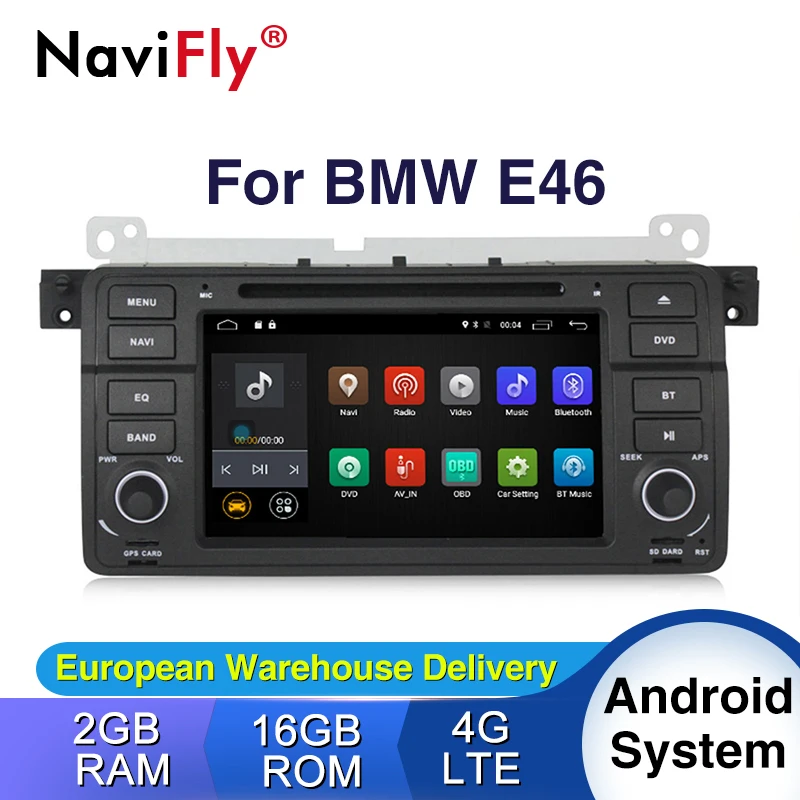 

1din Android 7.1 7inch GPS Navigation Car DVD Multimedia Player For BMW E46 M3 Support Stereo Bluetooth WIFI 4G DVR