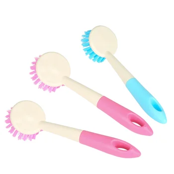 

3pcs Multifunctional Cleaning Brushes Practical Kitchen Cleaning Tools Useful Bowl Cleaning Brushes (Mixed Color)
