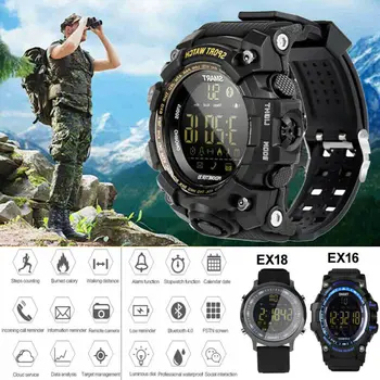 

EX18/EX16 Bluetooth Waterproof Sport Smart Watch Outdoor Remote Pedemeter Control Photo Pedometer Long Standby For Android iOS