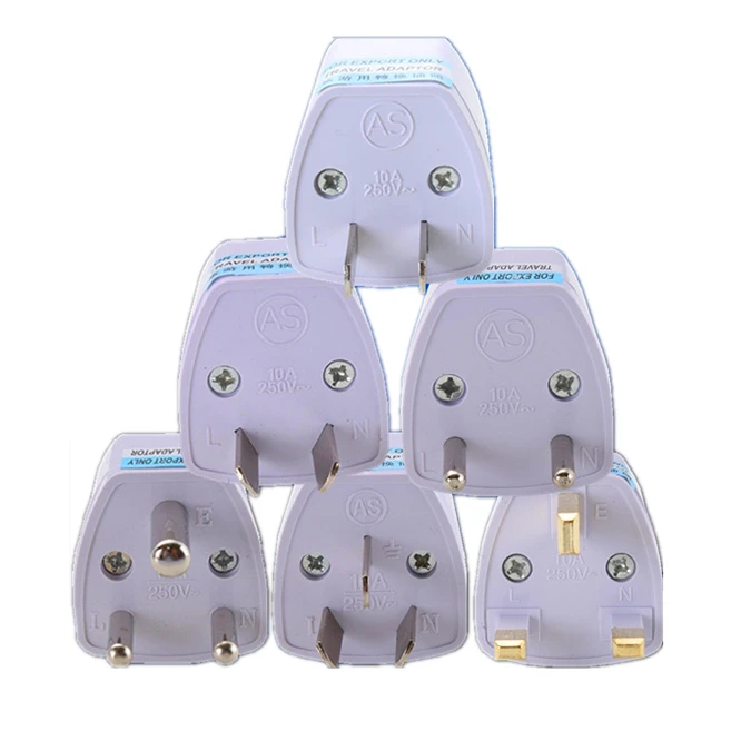 Tomada de Energia Pces Novo 800w Universal ue Reino Unido Eua au Plug Adaptador Europeu Alemanha Viagem Conversor Conversão 100 110-250v 6a 3 ue reino unido eua au plug adaptador