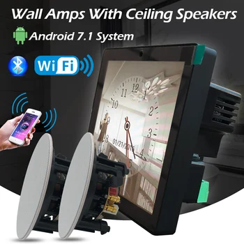 

Android 7.1 System WIFI Bluetooth Wall Amplifier Audio Sound System Ceiling Speaker Cheap Set Wall Amps with Hearing Column