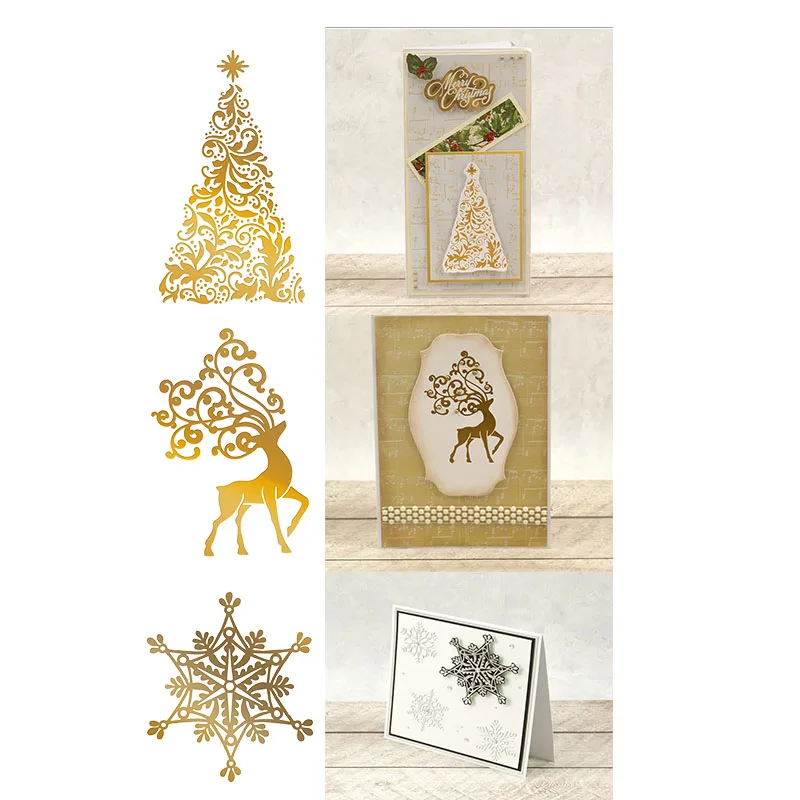 Christmas Letter Snowflake Bell HOT FOIL PLATE Metal Cutting Dies Scrapbooking A