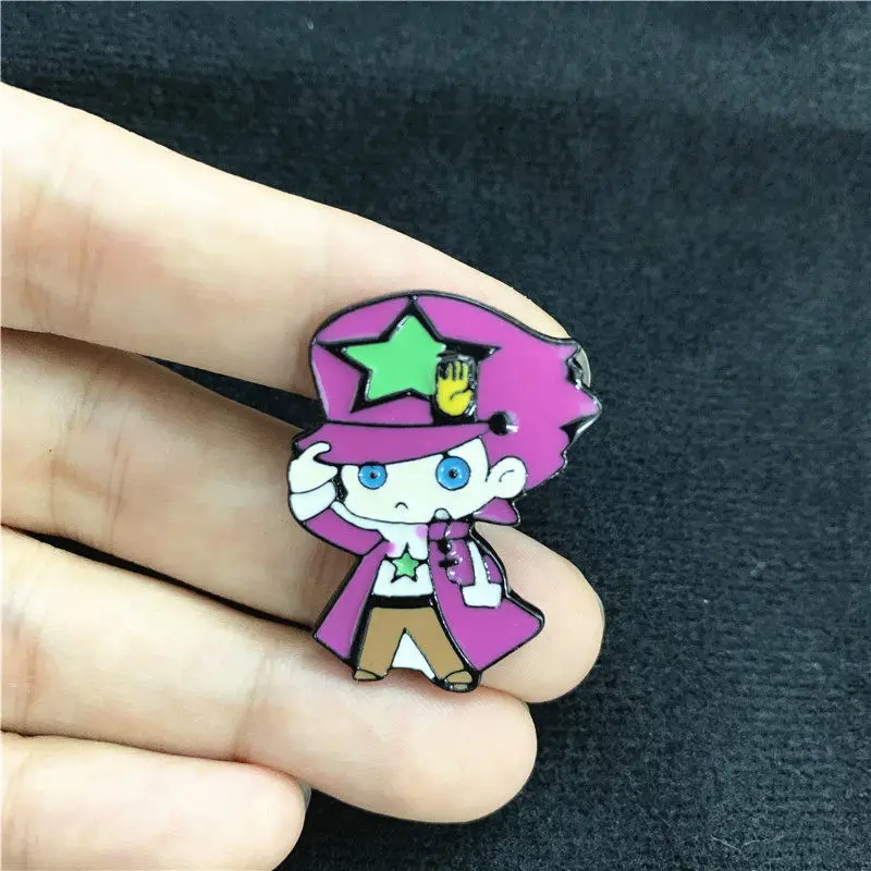 15 стилей JoJos Bizzare Приключения Золотой ветер металлический бейдж; брошь на булавке Chestpin аксессуар для костюма эмалированные значки
