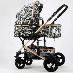 Роскошная детская коляска прогулочная коляска 2 в 1 Складная коляска Золотая детская коляска для новорожденных Коляски для детей от 0 до 36