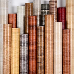 PVC Wood Grain Wallpaper Self Adhesive Waterproof Furniture Stickers Contact Paper Dormitory Kitchen Door Cabinet Desktop Decor