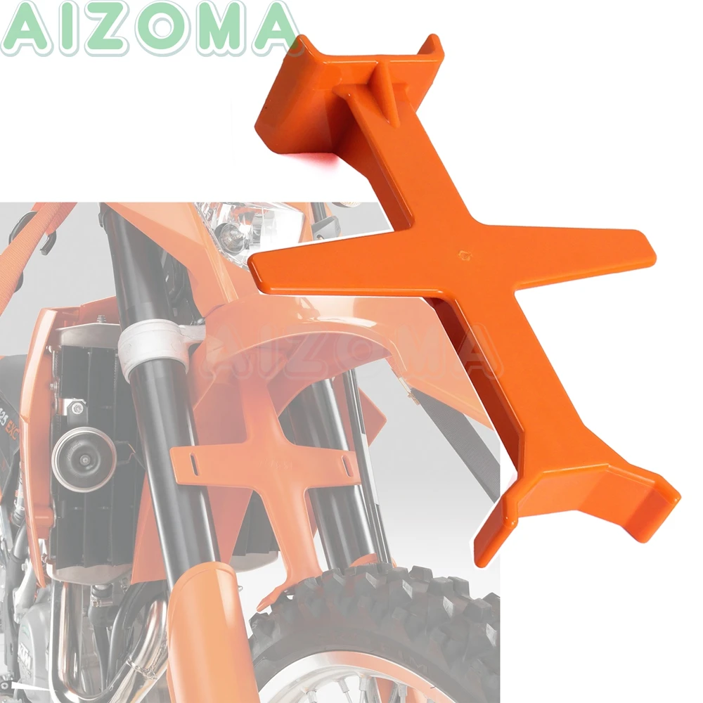 Krator Motocross Dirt Bike Fork Support Brace Stand Protector 18 cm Compatible with KTM Honda Black Harley Davidson Softail Fat Boy FLSTF