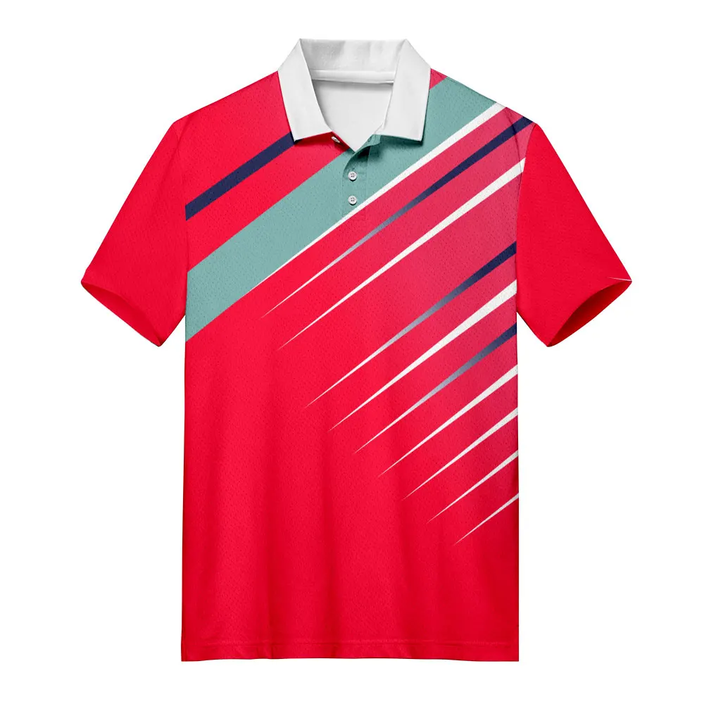 WAMNI Men Business Polo Shirt Casual Bodybuilding Sport polo homme de marque haute qualite Turn-down Collar Gradient S-4XL