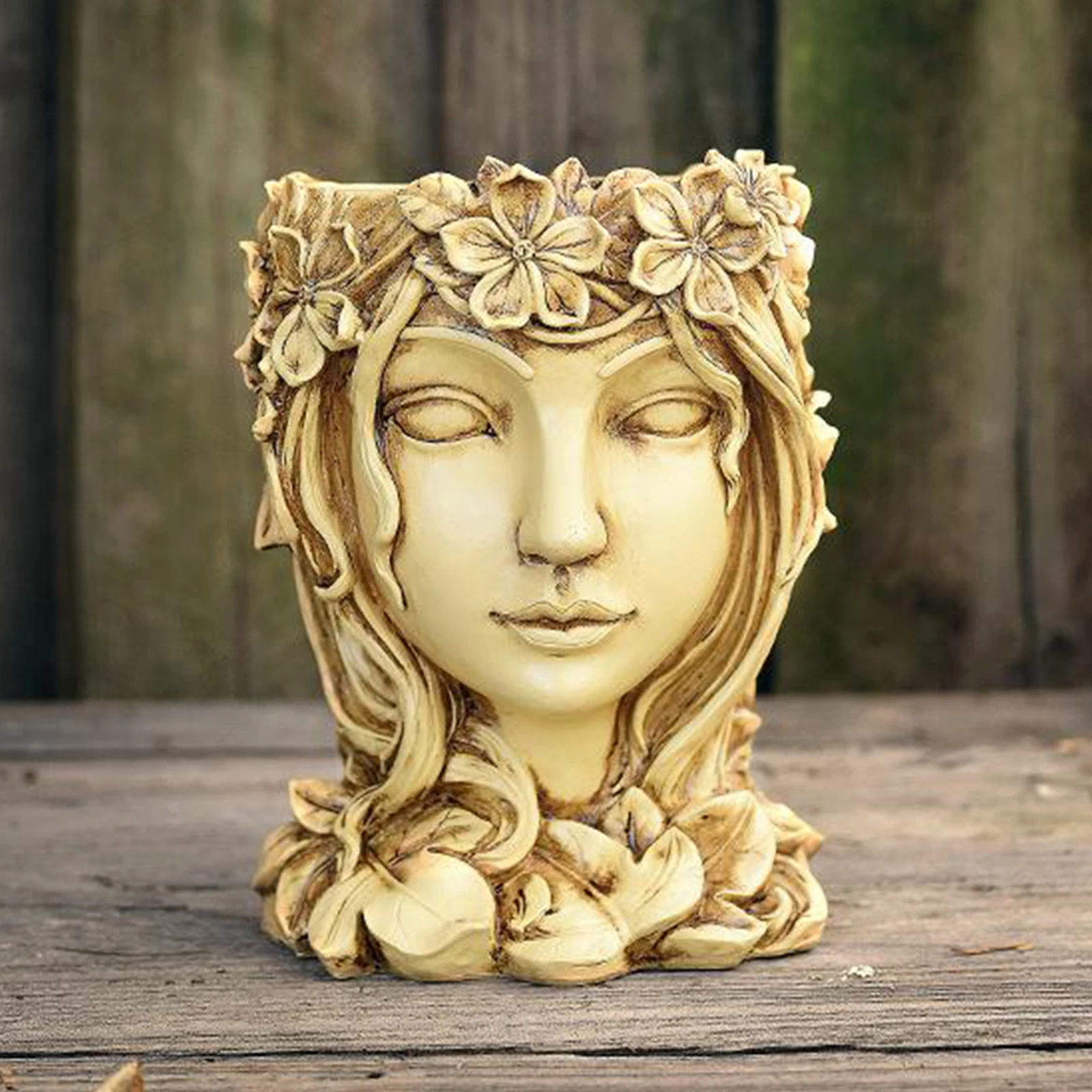 Resin Vase Art Portrait Flower Pot Vase Sculpture Human Face Family Flower Pot