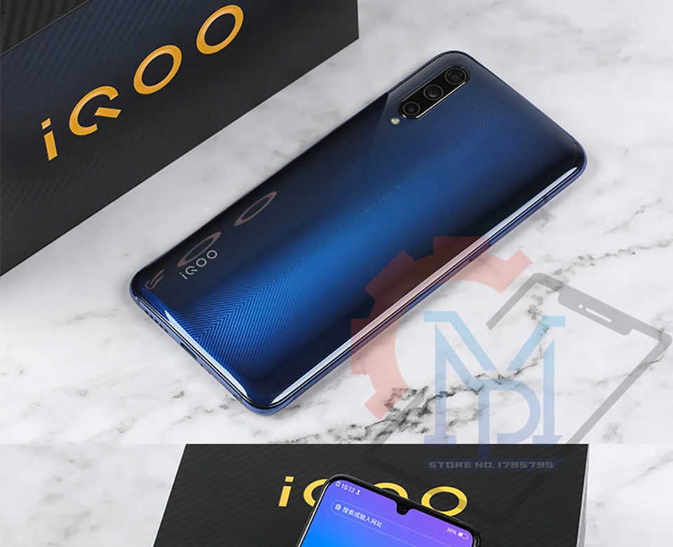 Мобильный телефон vivo iQOO Pro 4G, 6,41 дюймов, Super AMOLED, 8 ГБ ОЗУ, 128 Гб ПЗУ, Snapdragon 855 Plus, Android 9,0, NFC, смартфон