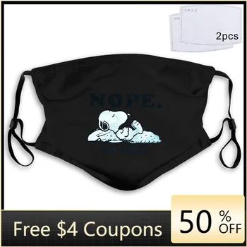 

Peanuts Snoopy Nope Not Today Lazy Sleeping Dog Vintage Comic Mens Mask S 2Xl