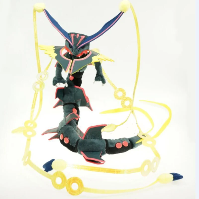 80 см Мега Rayquaza черный Rayquaza животных плюшевые куклы со скелетом мягкие горячие игрушки Рождественский подарок для детей девочек детей