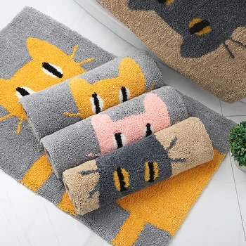 

Cartoon Hand Jacquard Carpet Bathroom Door Non-slip Mat Vacuuming Mats At The Entrance Kitchen Non-slip Mat Bedroom Carpet