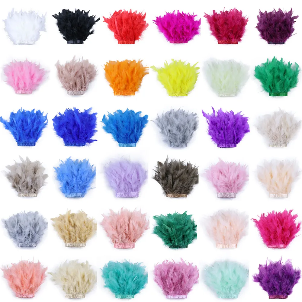 

Wholesale 43 Colors 1yard 10-15cm Fluffy and Soft Chandelle Feather Fringe Trim for Toys Dress Making (No.01-30)