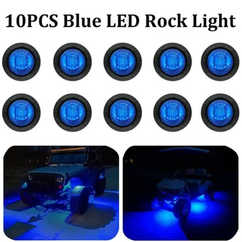 

10pcs 12V Blue Round LED Indicator Lights For JEEP Truck Off-Road ATV UTV 4x4 Underbody Waterproof Low Power Lamps