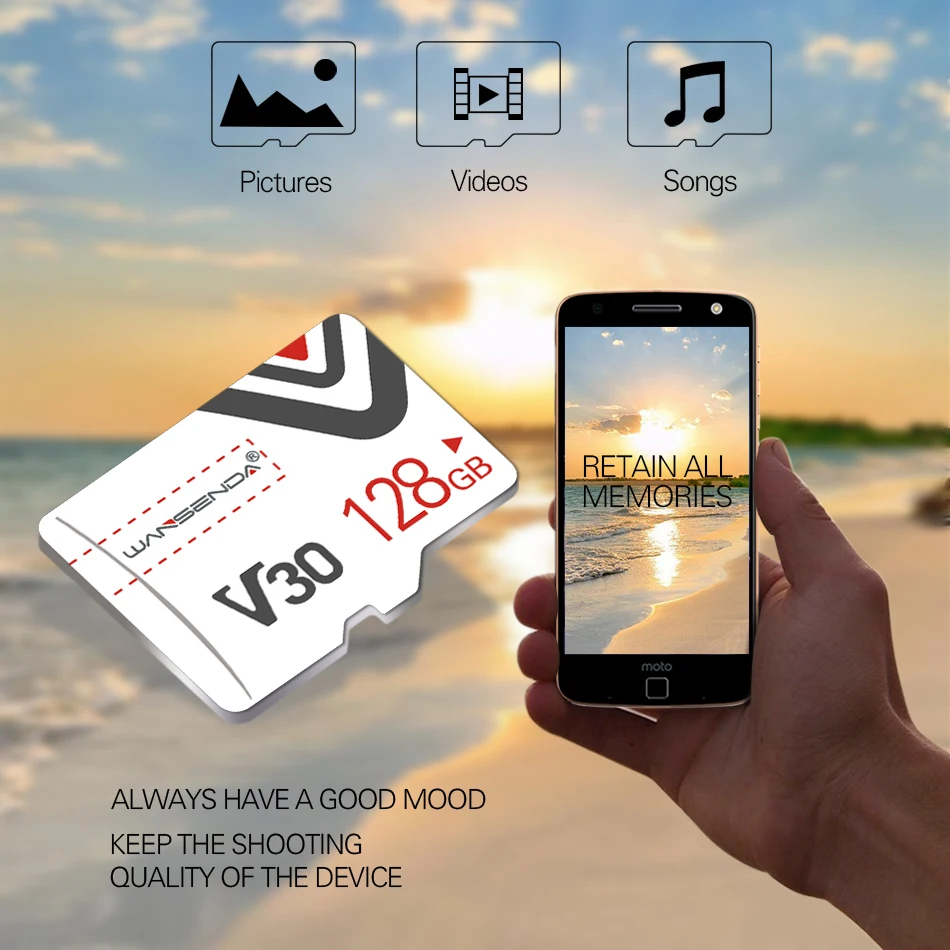 WANSENDA карта памяти 32 Гб 64 SDHC SDXC Micro SD 8 16 128 класс 6 10 Mini transmash Microsd TF карта|micro sd card 4gb|sd