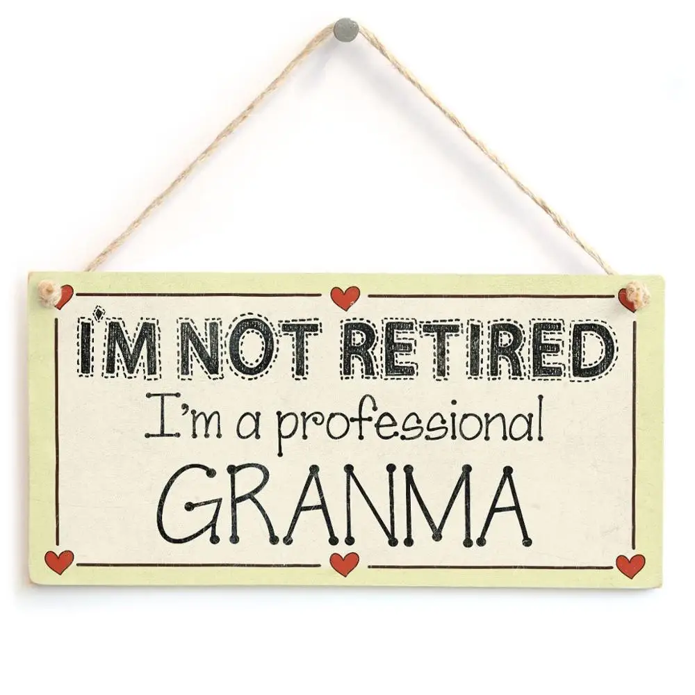 Meijiafei I'm't receed I'm a professional Granma-family retige Sign 1" x 5"