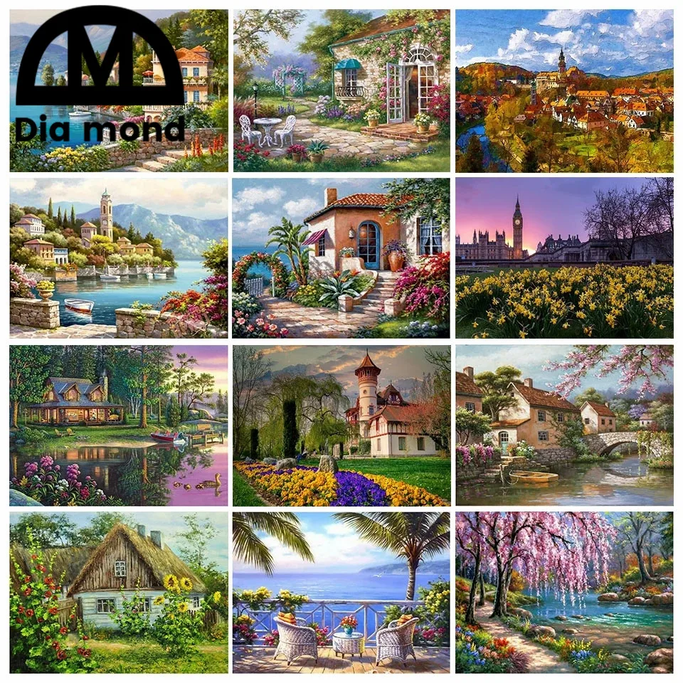 Dream Garden Diy 5D Diamond Painting Forest Landscape Mosaic Embroidery Cross Stitch Full Square/round Drill Scenery Home Decor | Дом и сад