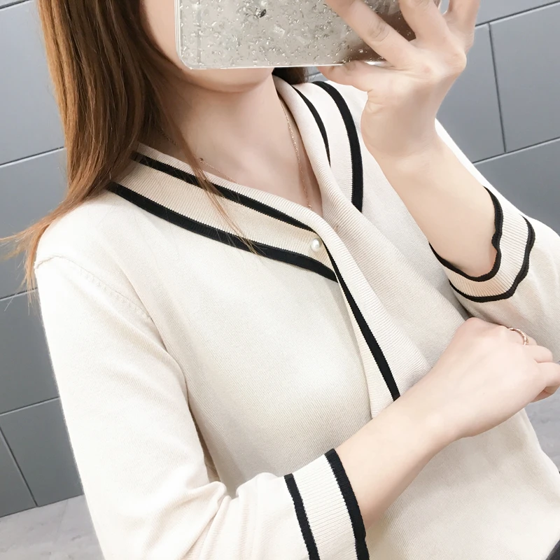 

3521-Seven-cuff Knitted Sleeve with Ice Ribbon Stripes 35 [Area C 36]