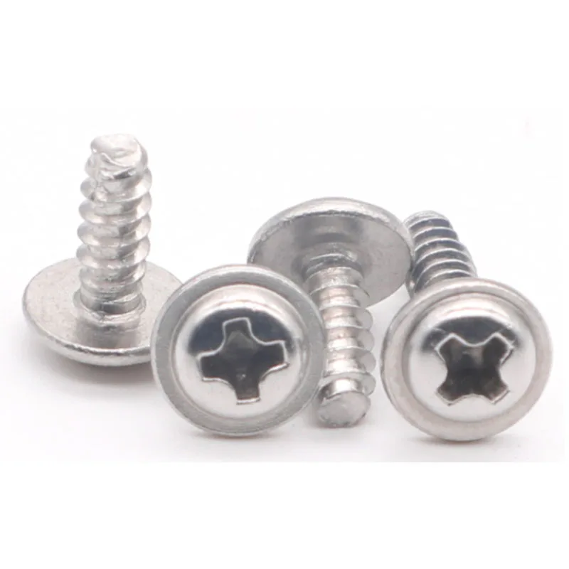 20-50pcsM2M2.2M2.6M3M3.5M4stainless сталь 304 phillips Скрещенные Круглые головки саморезы плоский хвост мини шайба винт 1120