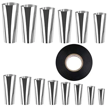 

14Pcs Stainless Steel Caulk Nozzle Applicator Kit,Perfect Caulking Finisher Kit with Fixing Tape,for Kitchen Window