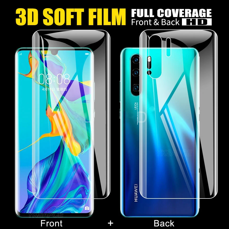 Premium Front & Back Soft TPU HD Clear Hydrogel Film Screen Protector (3-Pack)