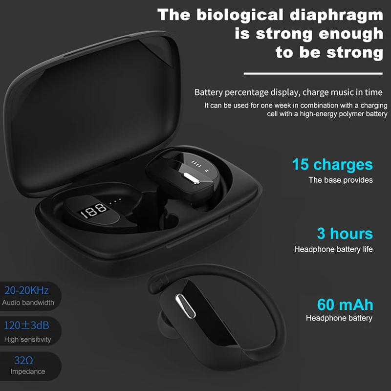 Melhor Mini Tws sem Fio Bluetooth Fones de Ouvido Esporte Correndo Fone Estéreo Baixo Fones com Microfone para Iphone 11 Samsung - Image 2