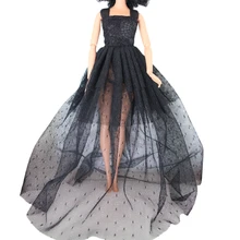 Robe longue en dentelle noire rétro pour Barbie Blyth, 1/6 MH CD FR SD Kurhn BJD, vêtements de poupée, accessoires