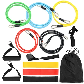 

11 Piece Resistance Bands Yoga Set Workout Fintess Tube Exercise