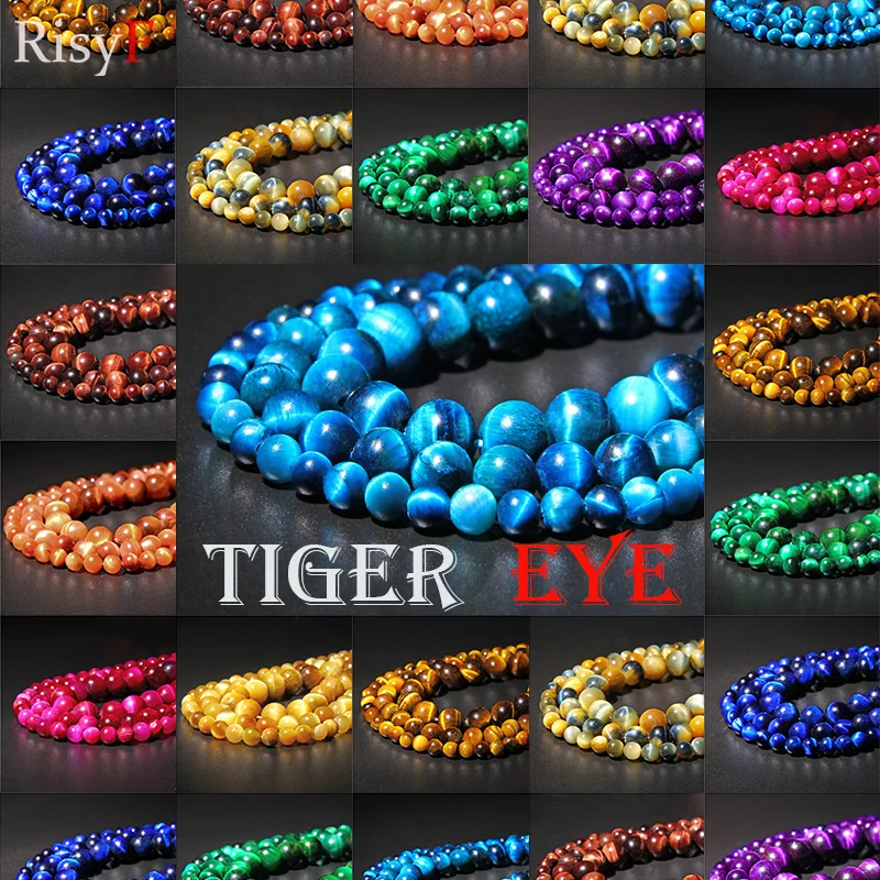 Perles D'œil De Tigre Bleu Rondes Et Naturelles De Confection Joaillière,  Billes En Vrac Pour Confectionner Soi-même Des Bracelets À Breloques, Vente  En Gros, 6, 8, 10, 12 Mm, 5 A, 15 Pouces - Perles - AliExpress