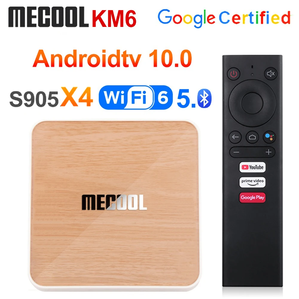 Предварительная продажа 2021 Mecool KM6 Wifi 6 Amlogic S905X4 4 Гб 64 ГБ Android TV 10,0 Сертифицированный Google AV1 BT5.0 1000M телеприставка 2G 16G|ТВ-приставки и медиаплееры| | АлиЭкспресс