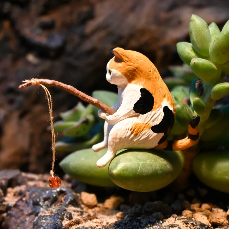 Japan Yell Gashapon Capsule Cute Cute Animal Model Shiba Inu Dog Cat Fishing Doll Toy Collections