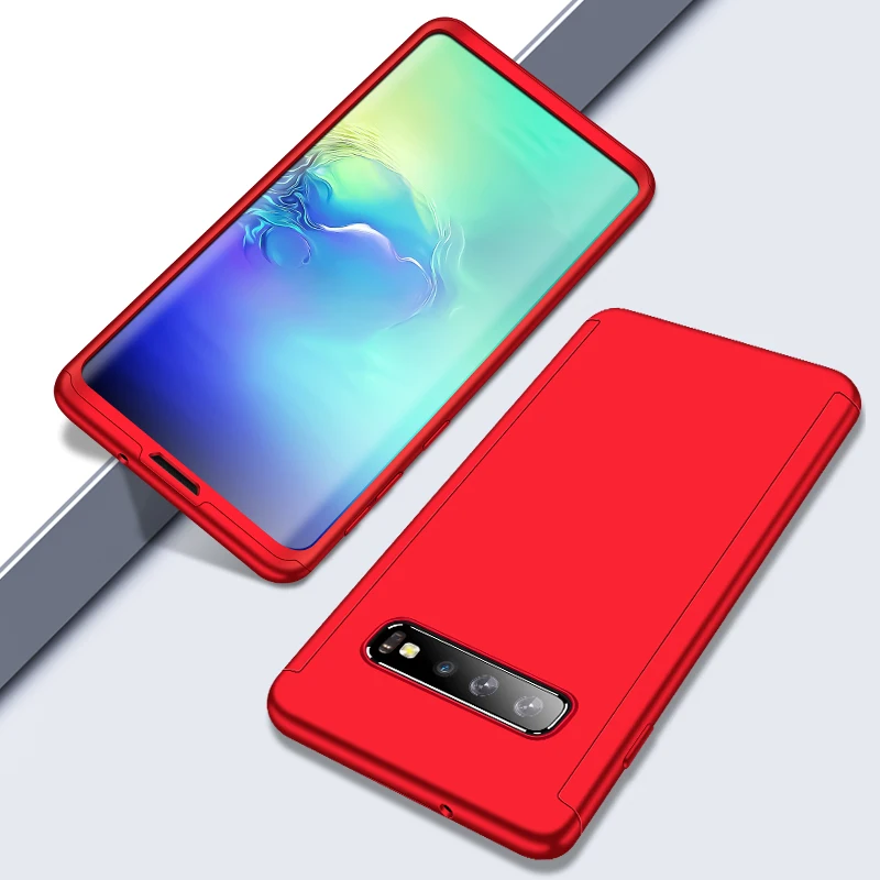 360 Полное покрытие противоударный чехол для samsung Galaxy A50 A70 A10 A20 A20e A30 A40 A60 крышка S8 S7 S9 S10 S10e Note 8 9 10 плюс Чехол - Цвет: Красный