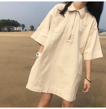 

Plus size New Summer Dress Girls Boho Cotton Vintage Dress oversize white long shirt Short Sleeve Women Dresses Femme Vestido