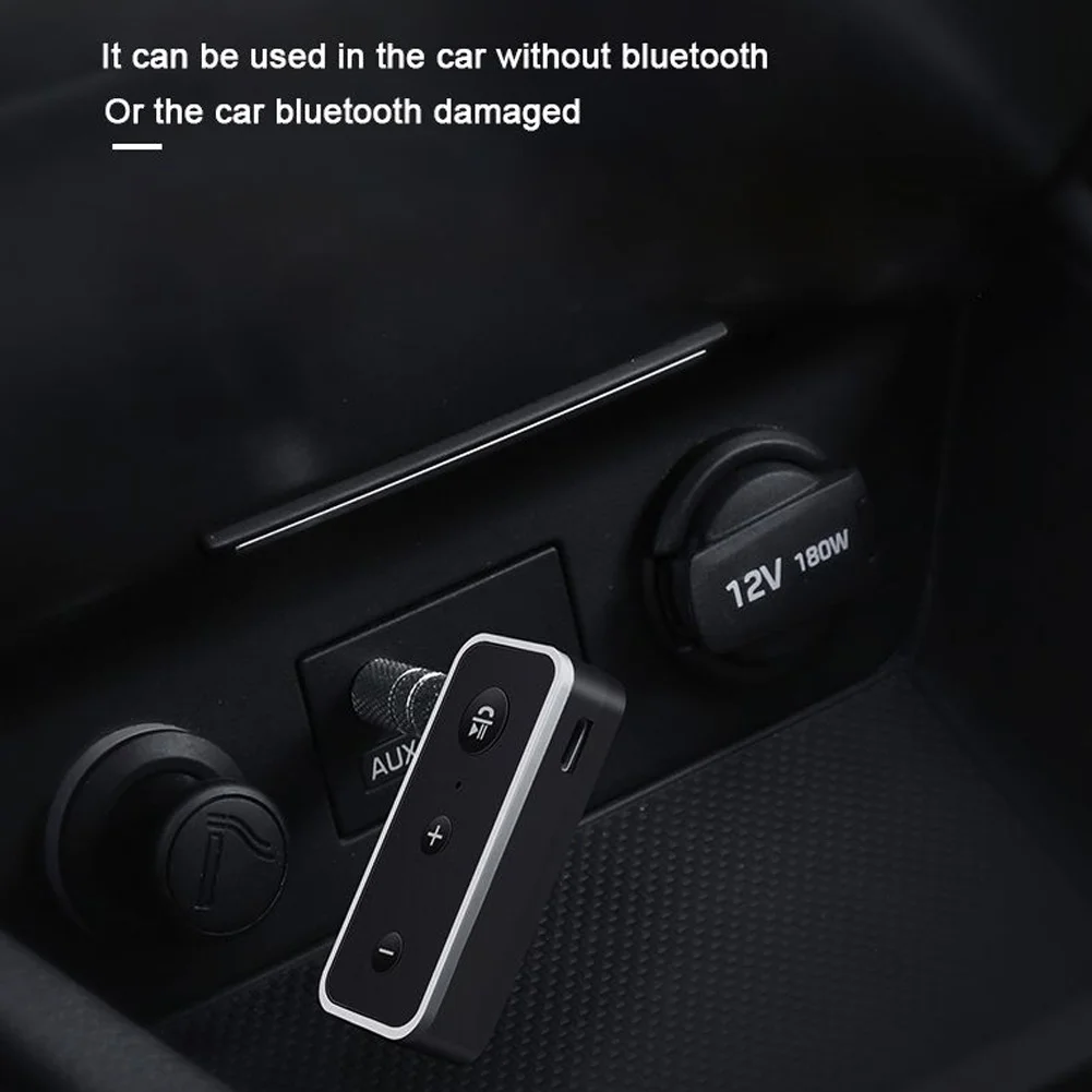 Беспроводной Bluetooth 5,0 приемник 3,5 мм AUX стерео выход аудио адаптер Hands-Free автомобильный комплект DJA99