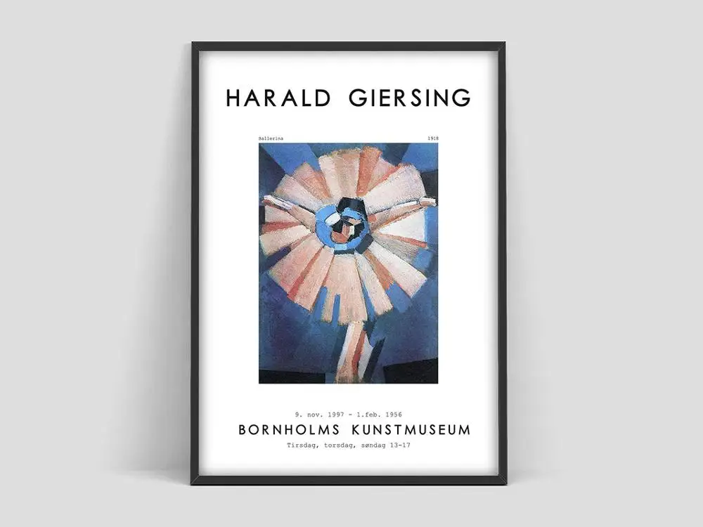 Harald Giersing Ballerina poster giersing print Danish artist design Scandinavian Staten museum for ku | Дом и сад
