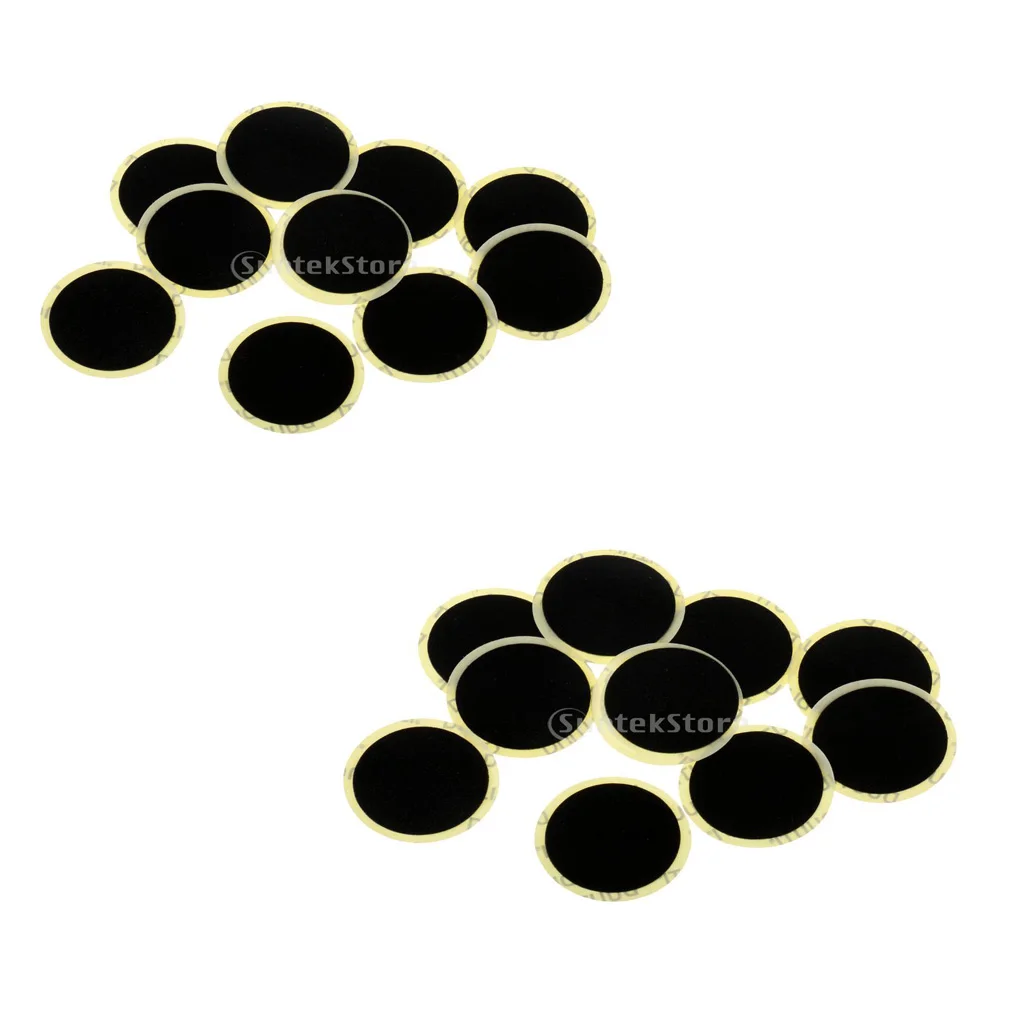 20x Bicycle Rubber Patches, Self-adhesive Motor Bike Tyre Tire Puncture Patches, Bicycle Tire Fast Repair Tools