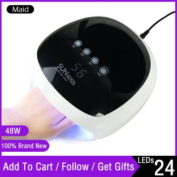 

SUN4 Plus 52W UV Lamp For Nail Manicure Timer LCD Display Best UV LED Lamp Nail For Nail Dryer Gel Polish