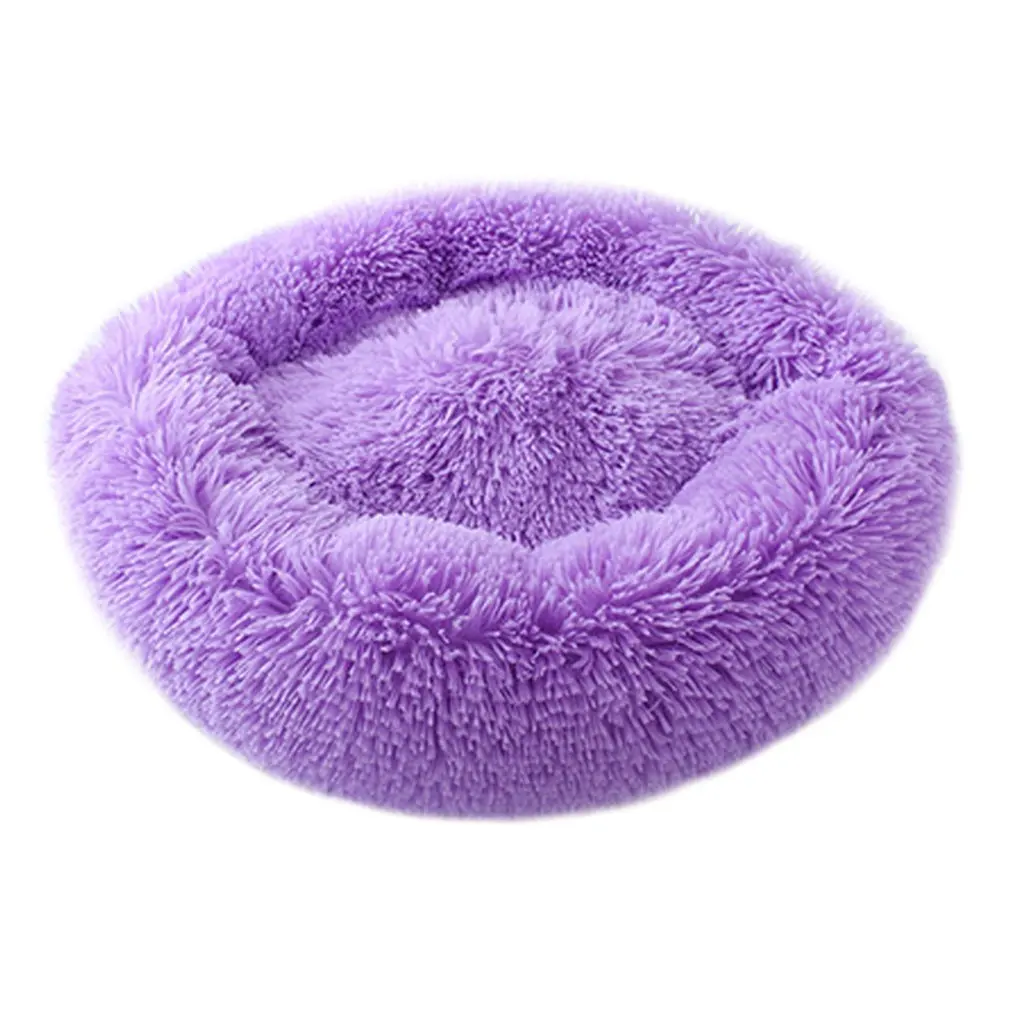 purple Кровать для собак моющаяся кровать для кошек круглая дышащая кровать для собак диван для кошек кровать для собак супер мягкие плюшевые прокладки коврик для собак - Цвет: purple