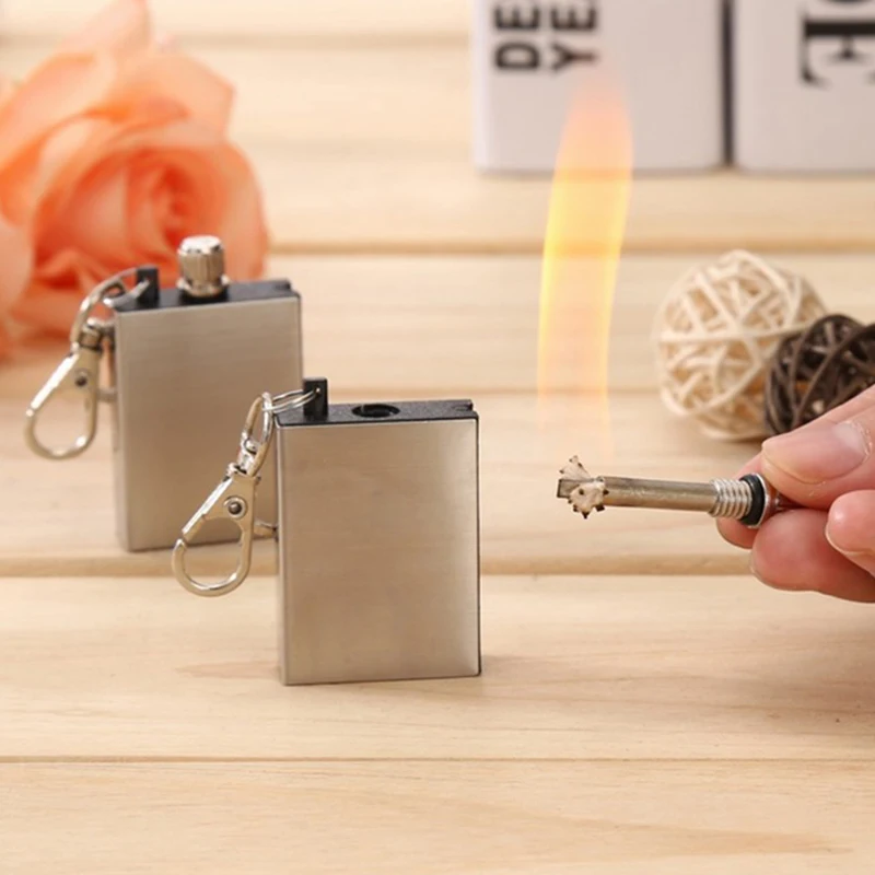 

Thousands Of Times Flint Fire Starter Outdoor Matches Keychain Lighter Kerosene Free Fire Match Lighter Camping Survival Tools