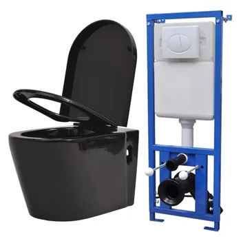

vidaXL Wall Hung Toilet with Concealed Cistern Ceramic 274670
