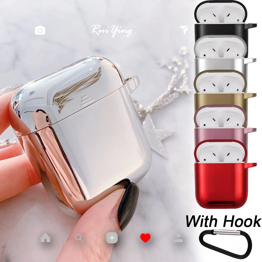 

1PC Electroplate TPU Shock Proof Earphones Pouch For Apple AirPods Protective Case Wireless Earphone Cover Earphone Accessories