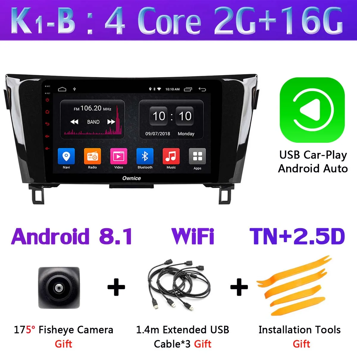 360 ° камера Android 9,0 4G+ 64G gps радио CarPlay DSP автомобильное мультимедийное головное устройство стерео плеер для Nissan X Trail X-Trail Qashqai - Цвет: K1-B-CarPlay