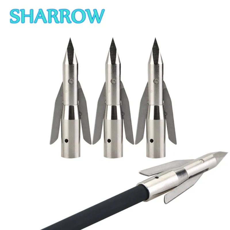 

3/6/12Pcs BowFishing Arrowheads Point Bowfishing 288Grain 2 Blades Broadhead Tips For Arrow Hunting Shooting Archery Accessories