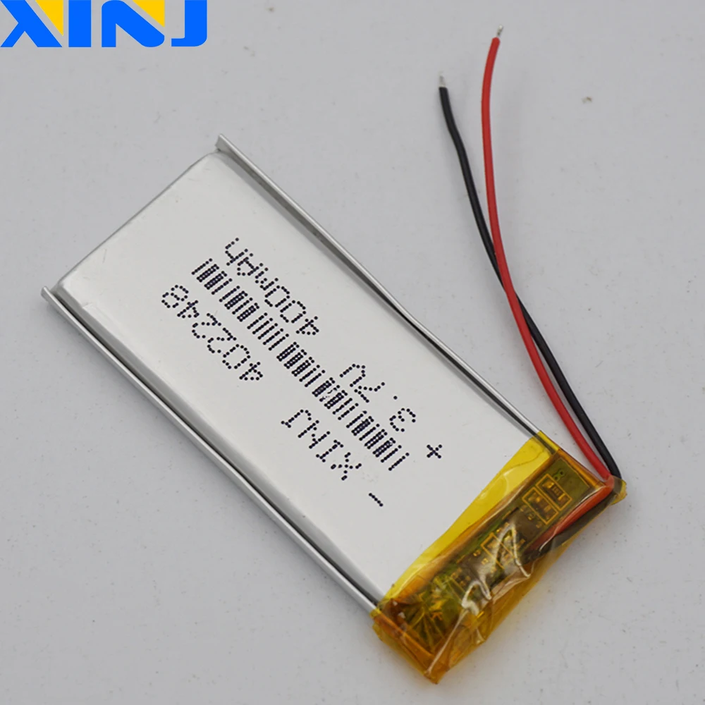 XINJ 10 шт. 3,7 в 400 мАч литий-полимерный аккумулятор li po cell 402248 для dvc DVR камеры MP4 музыкальный плеер наушники рекордер вождения