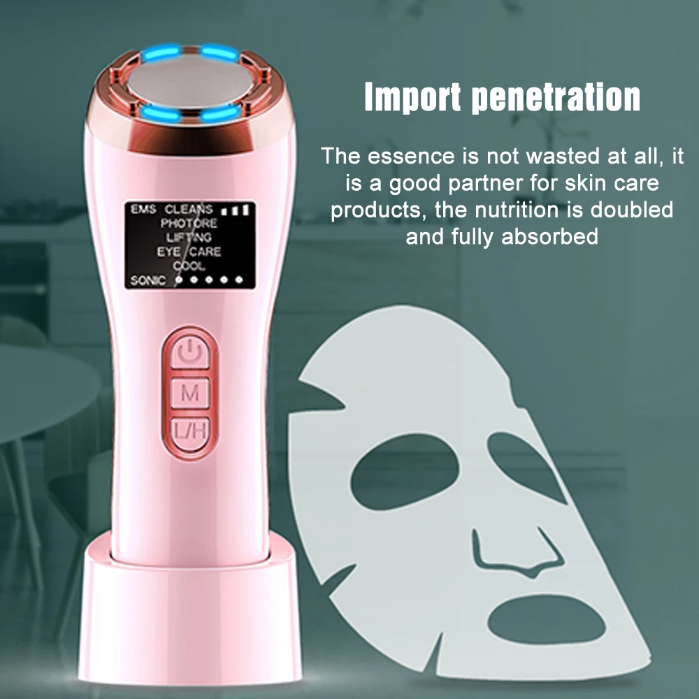 

Multi-Function Light Therapy Skin Rejuvenation Device RF Face Lift Machine Beauty Instrument Face Moisturizer Face Massage