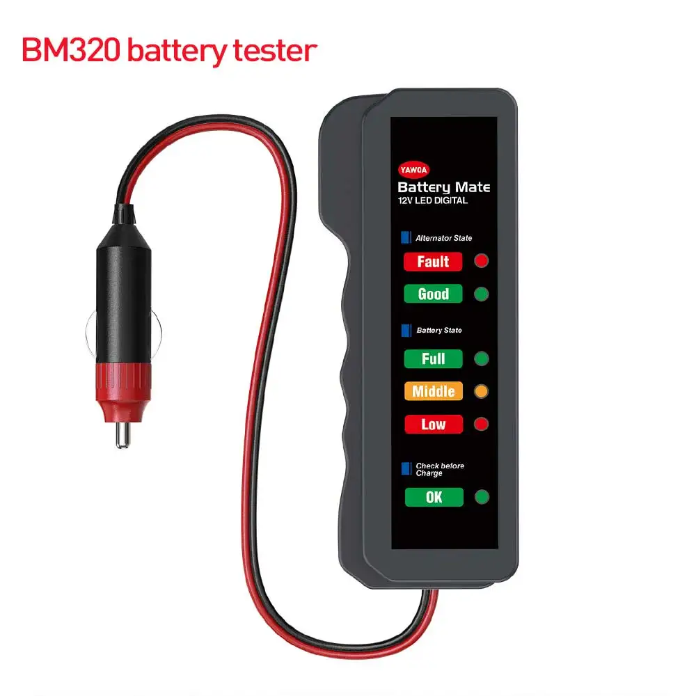 Автомобильный тормозной тест жидкости er 5 светодиодов тест тормозной жидкости ручка автомобильный тест батареи er для 12 В Авто Проверка напряжения масляная ручка для DOT3/DOT4/DOT5 - Цвет: BM320 battery tester